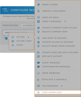 Workflows: Stop workflow action