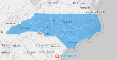 Map of  U.S. congressional districts