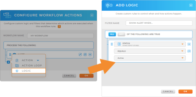 Workflows Alert Message logic