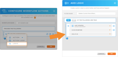 Workflows: Delete current row