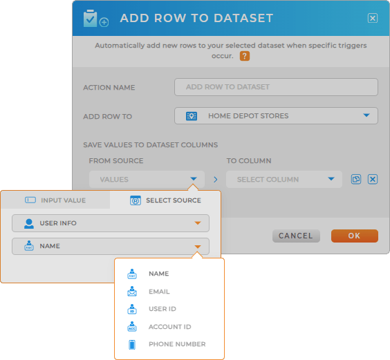 User info types: workflows