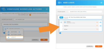 Workflow logic: add new row to dataset