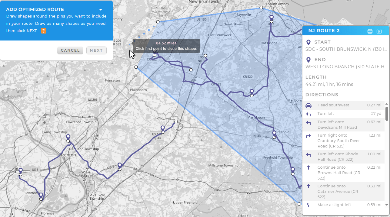 Plan smarter routes and cut down on drive time and fuel costs
