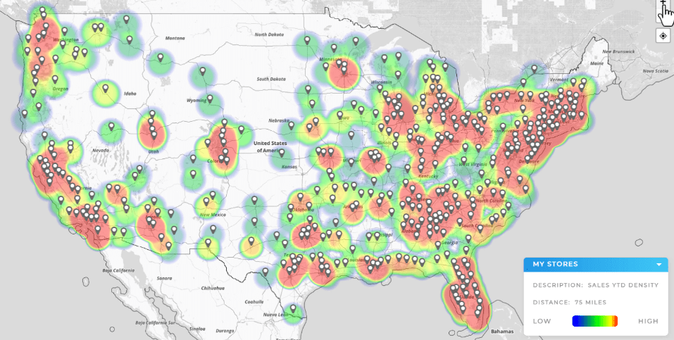 Create a radial heat map in Mapline